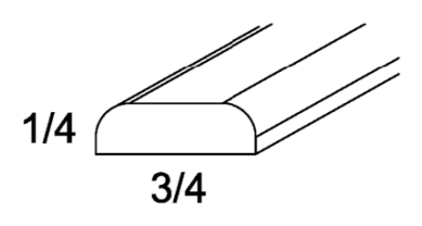 Mouldings - Batten Moulding — dimensional drawing