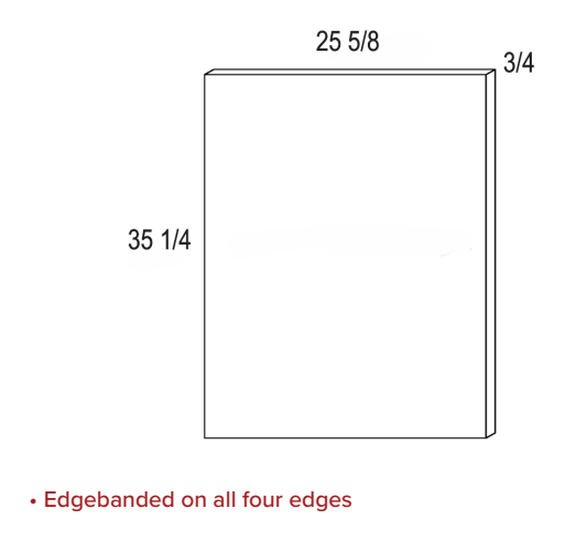 Panels - Base End Panel — dimensional drawing