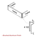 Mouldings - PVC Toe Kick Corner Connector — dimensional drawing
