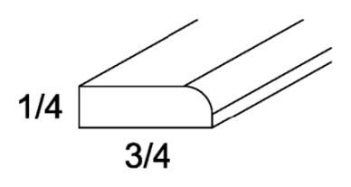 Mouldings - Scribe Moulding — dimensional drawing
