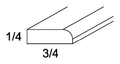 Mouldings - Scribe Moulding — dimensional drawing