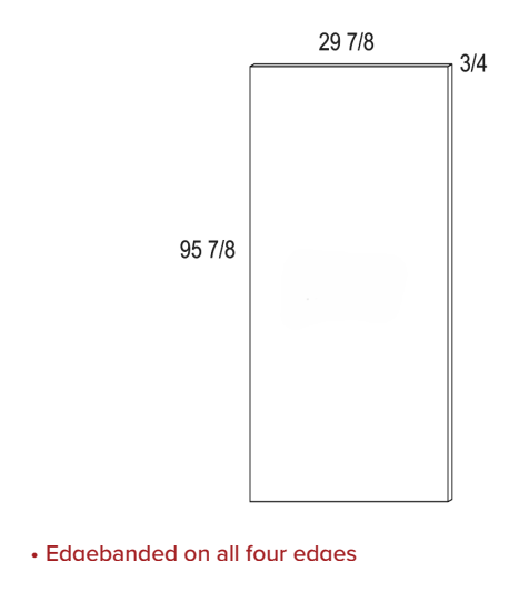 Panels - Tall End Panel — dimensional drawing