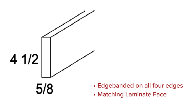 Mouldings - Toe Kick Cover — dimensional drawing
