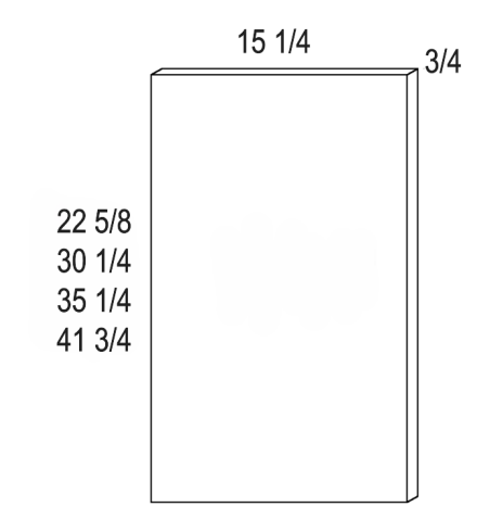 Panels - Wall End Panel — dimensional drawing