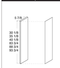 Torino White Pine Fillers - 6" Filler Overlays — dimensional drawing