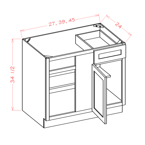 Blind Bases — dimensional drawing