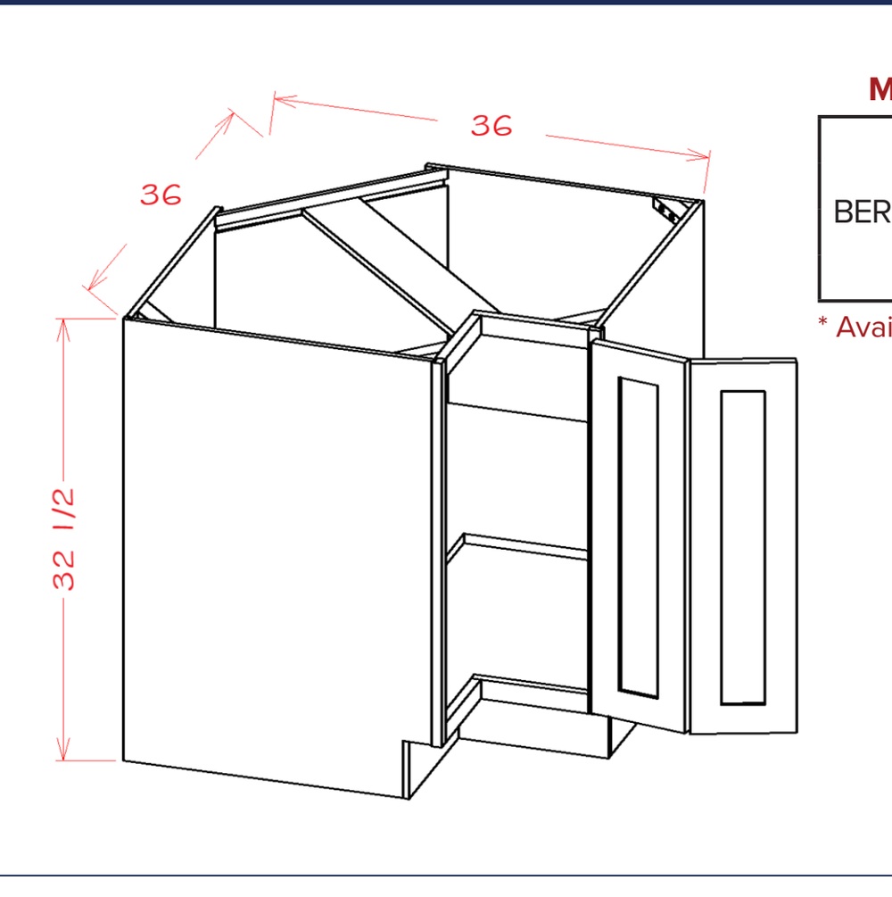 Easy Reach ADA Base Cabinet — dimensional drawing