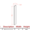 Fillers - 3" Tall Filler — dimensional drawing