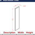 Fillers - 6" Wall/Base Filler — dimensional drawing