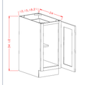 Full Height Single Door Bases — dimensional drawing