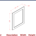 Panels - Base Decorative End Panel — dimensional drawing