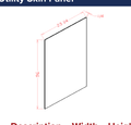 White Shaker Panels - Utility Skin Panel — dimensional drawing