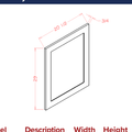 Panels -Vanity Decorative End Panel — dimensional drawing
