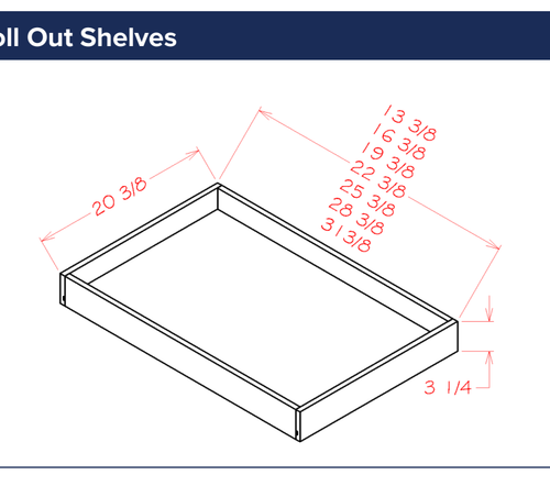 Roll Out Shelves — dimensional drawing
