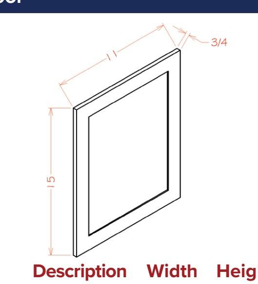 Sample Door — dimensional drawing