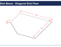 Sink Bases - Diagonal Sink Floor — dimensional drawing