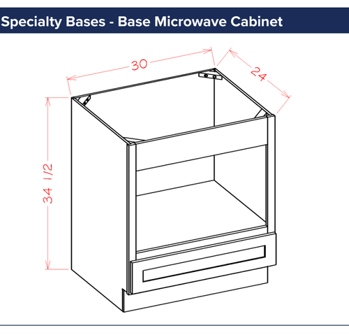 Specialty Bases - Base Microwave Cabinet — dimensional drawing