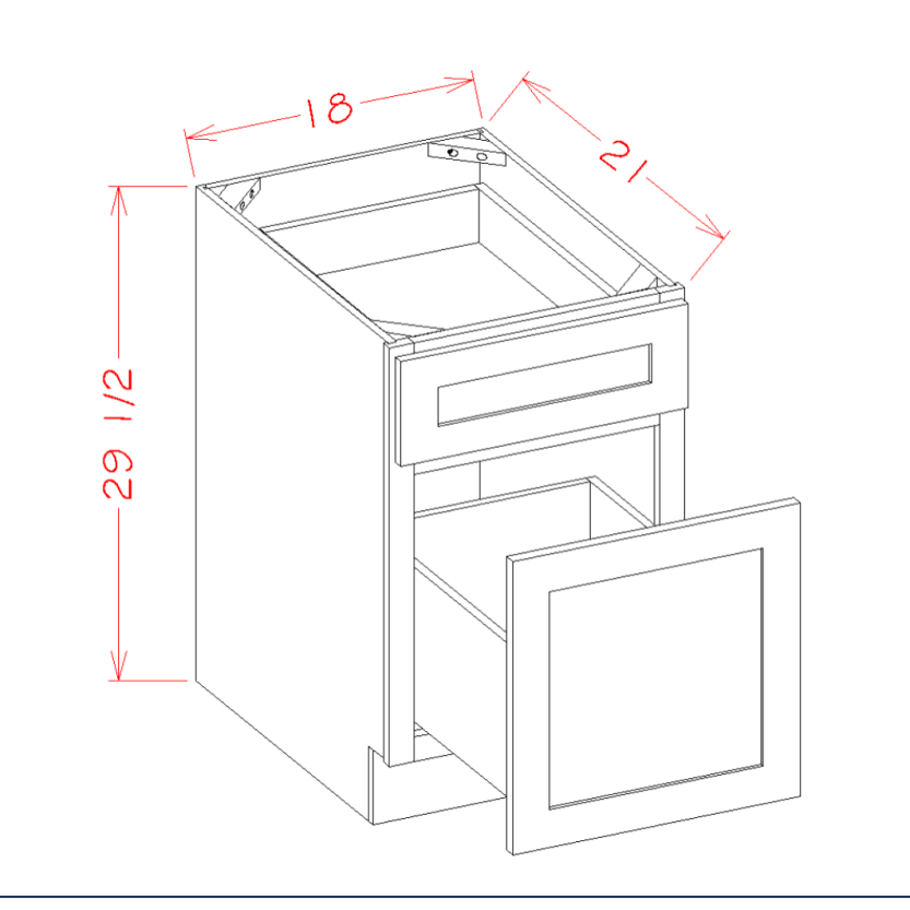 Specialty Bases - Desk File Base — dimensional drawing