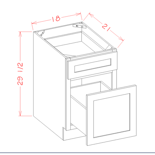 Specialty Bases - Desk File Base — dimensional drawing