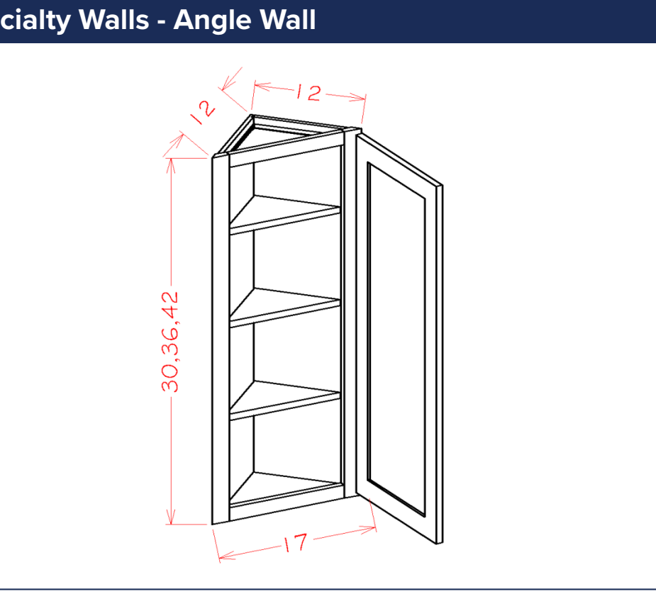Specialty Walls - Angle Wall — dimensional drawing