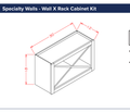Specialty Walls - Wall X-Rack Shelf Insert — dimensional drawing