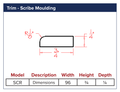 Trim - Scribe Moulding — dimensional drawing