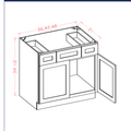 Vanity Combo Bases — dimensional drawing