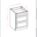 Vanity Drawer Bases — dimensional drawing