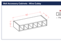 Wall Accessory Cabinets - Wine Cubby — dimensional drawing
