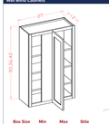 Wall Blind Cabinets — dimensional drawing