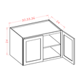 Wall Refrigerator Cabinets - 24" H (24" Deep) — dimensional drawing